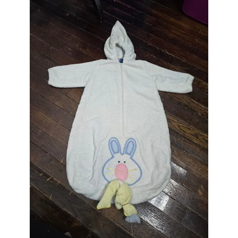 Vintage Baby Hooded Bath Towel Bunny